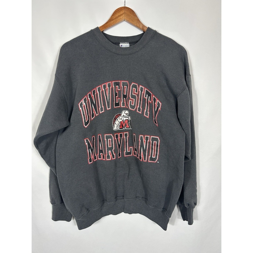 Vintage 90s Champion Collegiate Reverse Weave Crewneck University Of Maryland L